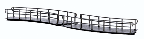 Feldbahn Industrial Railroad Bridge System Component - Kit (Plastic) -- Curved Bridge Section 4-1/2"  11.5cm Radius, 45 Degrees pkg(2)