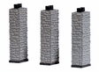 Feldbahn Industrial Railroad Bridge System Bridge Pier Set - Kit (Plastic) -- 1-13/16"  4.6cm Tall pkg(3)