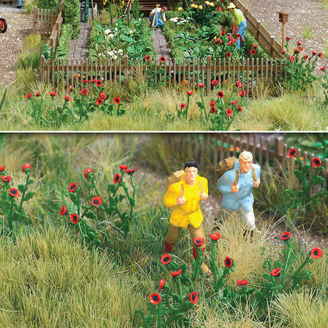 Poppies - Kit (Plastic) -- Parts for 80 Plants (red)