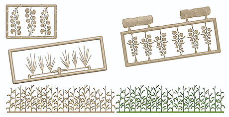Late Summer Undergrowth - Kit (Plastic) -- Kit - Corn, Grasses, Lily Pads & Plants in Fall Colors
