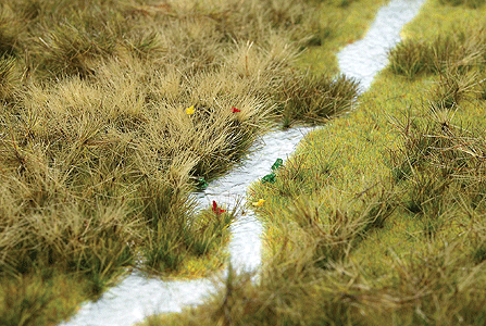 Thinning Grass Pad - 11-11/16 x 8-1/4"  29.7 x 21cm -- Grass Meadow w/Stream