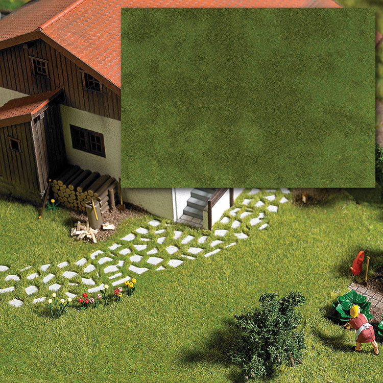 Grass Mat -- Spring Green/Summer Green 1/32"  1mm Tall Fibers, 11-11/16 x 8-1/4"  29.7