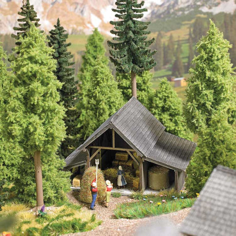Hay Shed -- Laser-Cut Kit - 3-15/16 x 3 x 2-1/2"  10 x 7.5 x 6.3cm-1