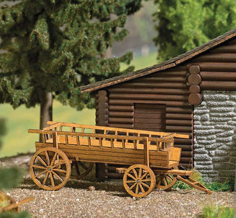 Wood Hay Wagons - Laser-Cut Wood Kit -- pkg(2)-1