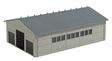 Concrete Cow Barn - Kit -- 6-7/8 x 4-7/8 x 2-3/8"  17.5 x 12.4 x 6cm