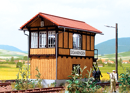 Sigmaringen Signal Tower - Laser-cut Wood Kit -- 5-5/16 x 115/16 x 3-5/32"  13.5 x 5 x 8cm
