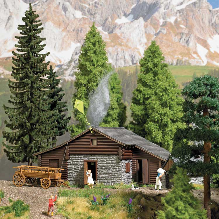 Alpine Chalet with Stable -- Laser-Cut Kit - 5-5/16 x 3-3/8 x 2-3/8"  13.5 x 8.6 x 5.9cm-1