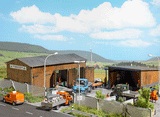 Road Maintenance Garage -- Laser-Cut Wood Kit - 6-7/8 x 3-15/16 x 3"  17.5 x 10 x 7.6cm-1