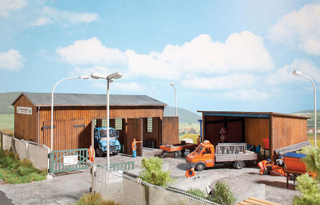Road Maintenance Garage -- Laser-Cut Wood Kit - 6-7/8 x 3-15/16 x 3"  17.5 x 10 x 7.6cm-2
