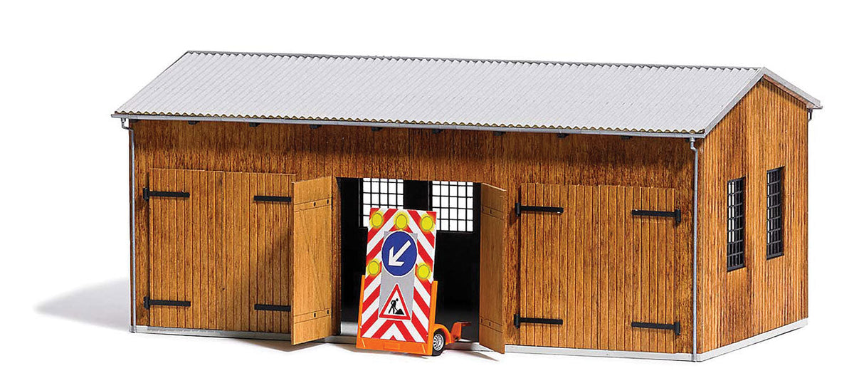 Road Maintenance Garage -- Laser-Cut Wood Kit - 6-7/8 x 3-15/16 x 3"  17.5 x 10 x 7.6cm-5