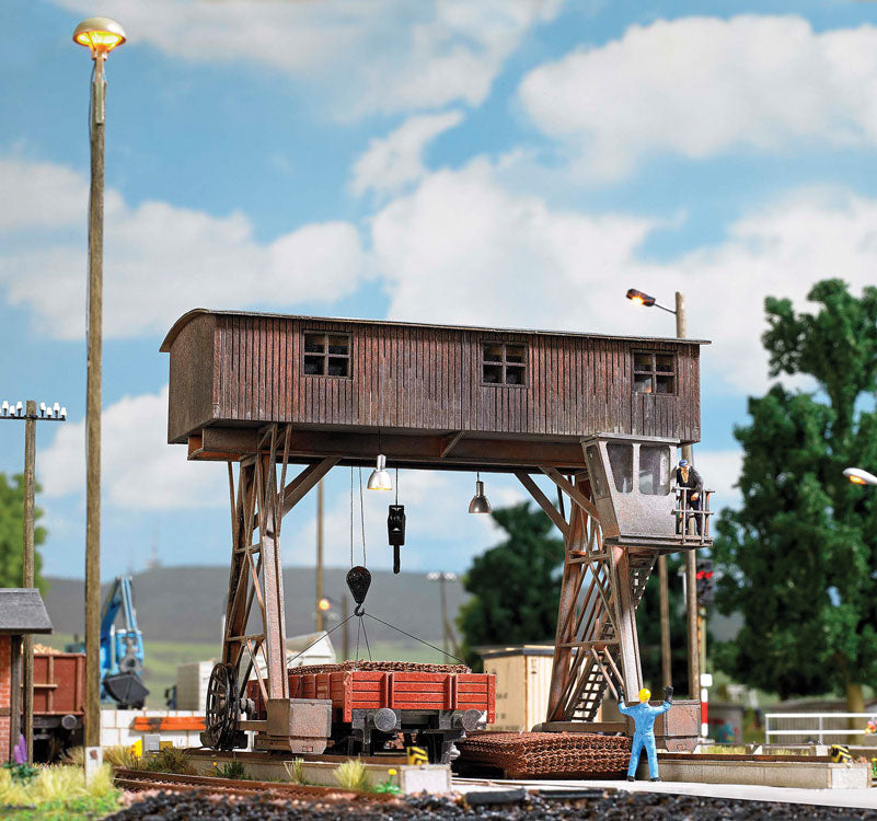 Gantry Crane w/Guideway -- Laser-Cut Wood & Card Kit-3