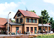 1892 Kupferzell Wood Train Station - Kit (Laser-Cut Wood & Plastic) -- 11-1/4 x 3-9/16 x 5-5/16"  28.6x9x13.5cm Base/Ramp 10-1/4 x 5-7/8"  51.5x1