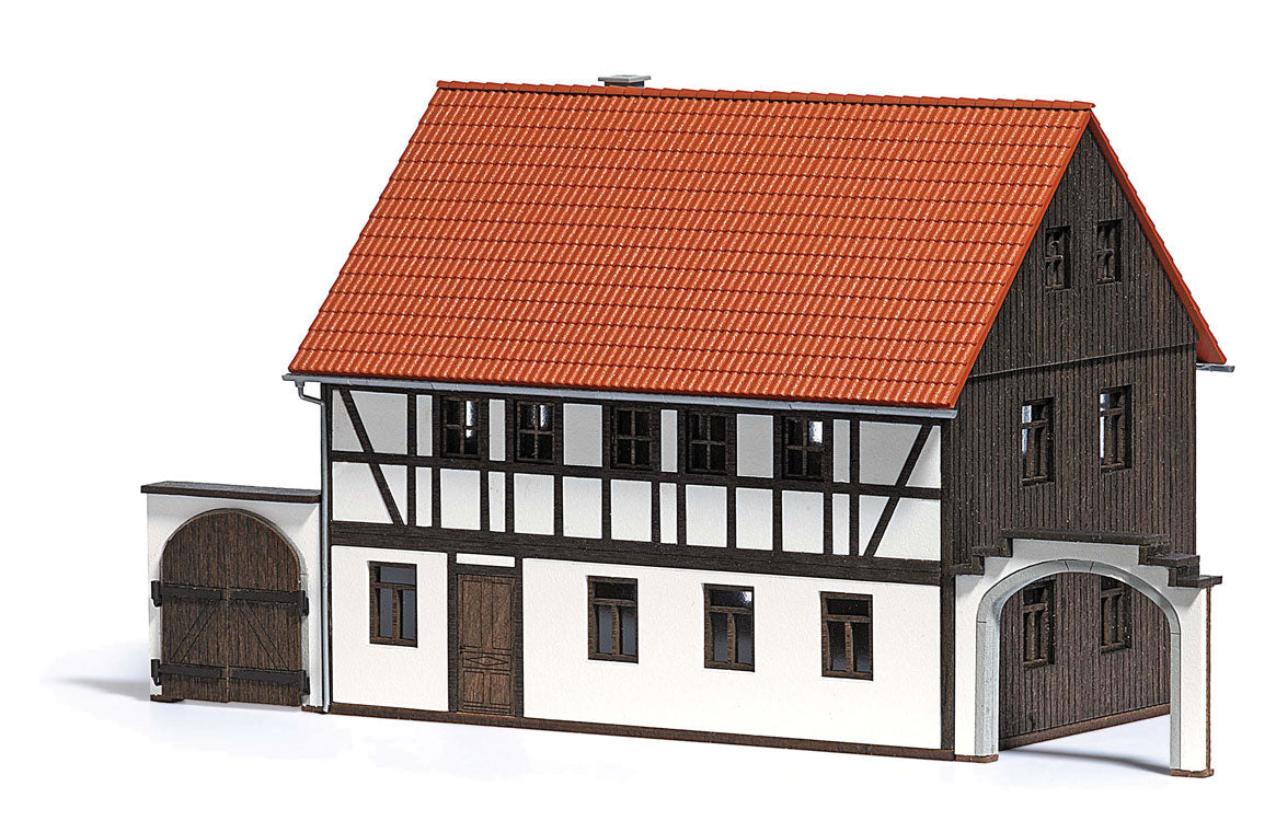 Half-Timbered House -- Laser-Cut Wood Kit - 5 x 3-11/16 x 4-1/8"  12.8 x 9.3 x 10.5cm-2