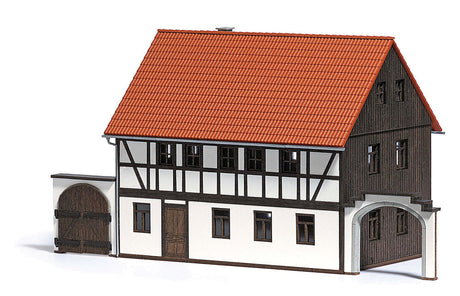 Half-Timbered House -- Laser-Cut Wood Kit - 5 x 3-11/16 x 4-1/8"  12.8 x 9.3 x 10.5cm-2