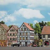 Old Town Half-Timber Corner Building -- Laser-Cut Kit - 3-1/2 x 3-1/8 x 5-3/4"  9 x 8 x 14.7cm-1