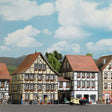 Old Town Half-Timber Buildings & Covered Overhead Walkway -- Laser-Cut Kits-1