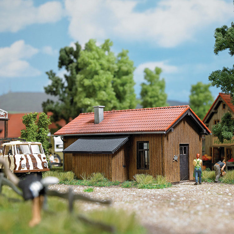 Wooden Office Building -- Laser-Cut Wood Kit - 4-1/8 x 3-1/1 x 2-3/16"  10.4 x 7.8 x 5.6cm-1