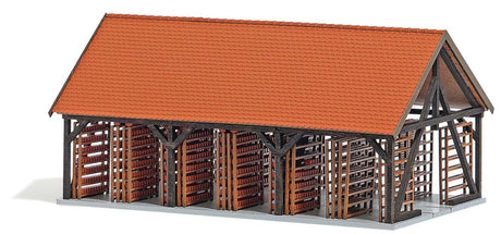 Brickyard Drying Shelter - Shed -- Laser-Cut Kit - 5-3/4 x 3-9/16 x 1-5/8"  14.6 x 9 x 4.1cm-2