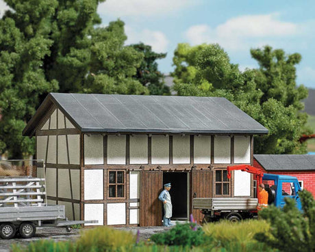 Half-Timber Storage Shed -- Laser-Cut Kit - 4 x 2-5/8 x 2-9/16"  10.2 x 6.7 x 6.6cm-1