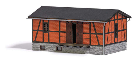 Half-Timber Freight House -- Laser-Cut Kit - 4-7/16  3 x 2-1/8"  11.3 x 7.6 x 5.4cm-2