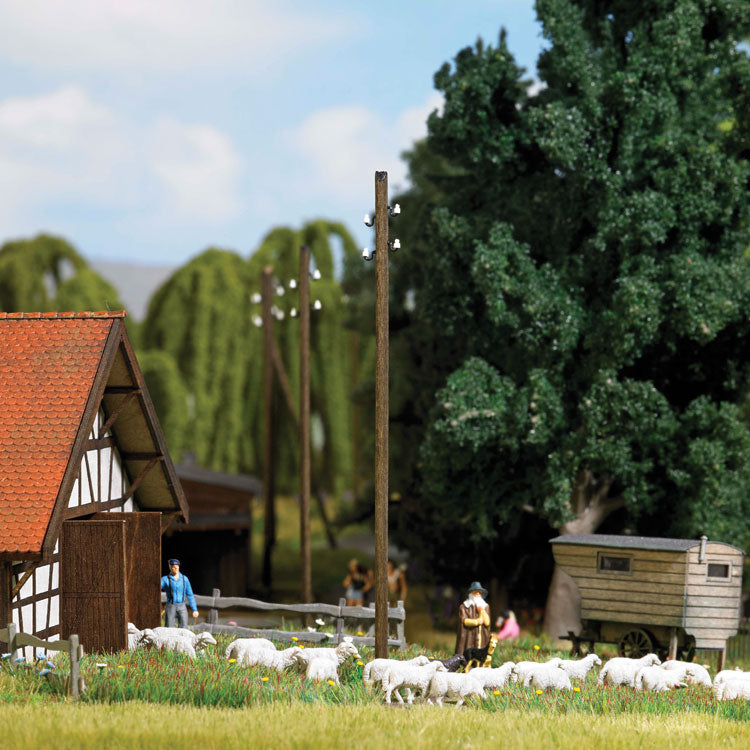 Utility Power Poles - Laser-Cut Wood Kit -- 4-3/16"  10.7cm Tall pkg(5)-1
