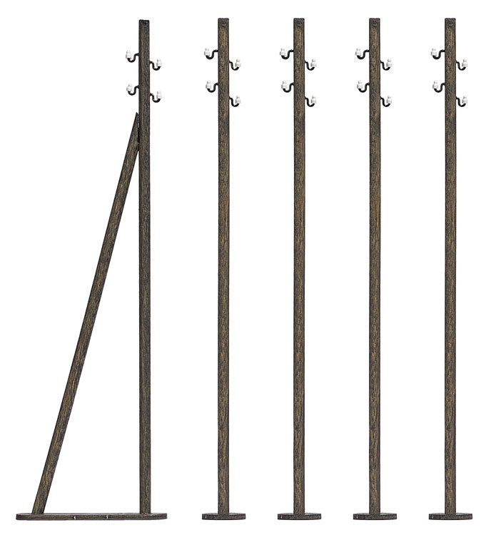 Utility Power Poles - Laser-Cut Wood Kit -- 4-3/16"  10.7cm Tall pkg(5)-2