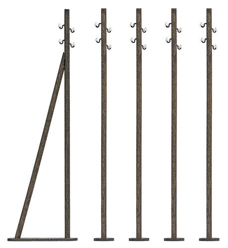 Utility Power Poles - Laser-Cut Wood Kit -- 4-3/16"  10.7cm Tall pkg(5)-2