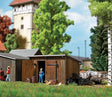 Wooden Shed -- Laser-Cut Wood Kit - 2-5/16 x 1-11/16 x 1-7/16"  5.9 x 4.3 x 3.7cm-1