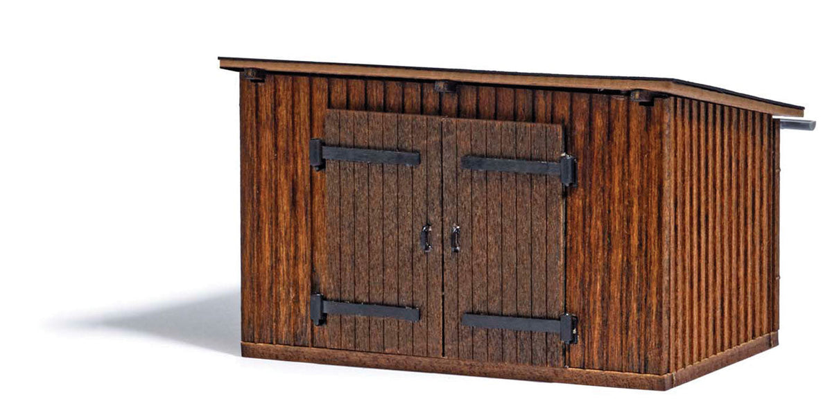 Wooden Shed -- Laser-Cut Wood Kit - 2-5/16 x 1-11/16 x 1-7/16"  5.9 x 4.3 x 3.7cm-2