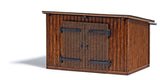 Wooden Shed -- Laser-Cut Wood Kit - 2-5/16 x 1-11/16 x 1-7/16"  5.9 x 4.3 x 3.7cm-2