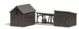 Wooden Sheds & Shelter -- Kit - 2 Sheds & Awning-2