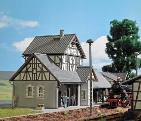 Ilfeld-Harz Half-Timber Train Depot -- Laser-Cut Wood Kit - 9-3/8 x 4-1/16 x 5-1/8"  23.8 x 10.3 x 13cm-3