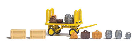 Train Station Mail Wagon with Cargo and Luggage - Action Set-2