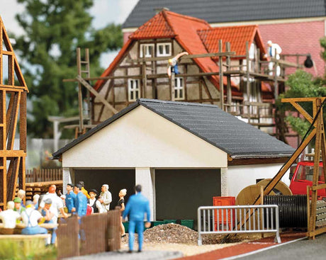 2-Car Garage -- Laser-Cut Kit - 3-5/16 x 3-5/16 x 2-3/16"  8.5 x 8.5 x 5.5cm-1