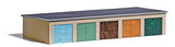 5-Stall Garage Block Complex -- Laser-Cut Kit - 6-7/8 x 2-7/8 x 1-3/16"  17.4 x 7.3 x 3cm-1