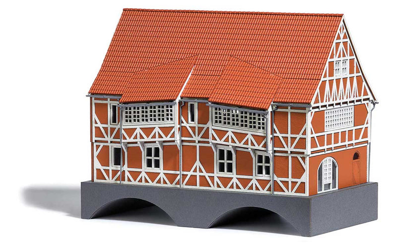 Half-Timber Wismar Bridge House -- Laser-Cut Kit - 6-15/16 x 5-1/2 x 5-1/2"  17.6 x 14 x 14cm-1