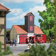 Jonaswalde Firehouse -- Laser-Cut Wood Kit - 4-1/16 x 2-7/8 x 4-1/16"  10.3 x 7.3 x 10.4cm-1