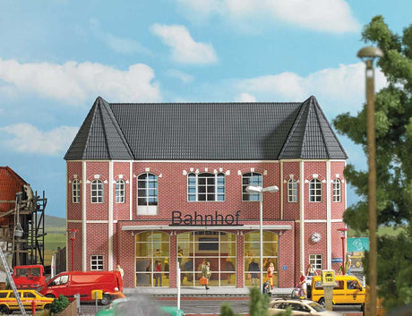 Bad Bentheim Brick Train Station -- Laser-Cut Kit - 8-9/16 x 8-3/4 x 5-7/8"  21.8 x 22.2 x 15cm-3