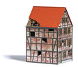 Dilapidated Half-Timber House Under Renovation -- Laser-Cut Kit - 3-3/8 x 3 x 5"  8.5 x 7.7 x 12.7cm-1