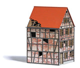 Dilapidated Half-Timber House Under Renovation -- Laser-Cut Kit - 3-3/8 x 3 x 5"  8.5 x 7.7 x 12.7cm-1