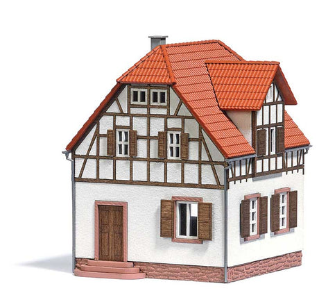 Half-Timer Worker's House -- Laser-Cut Kit - 3-9/16 x 3-3/8 x 4-1/8"  9 x 8.6 x 10.5cm-2