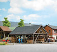 Lumber Drying Shelter with Lumber -- Laser-Cut Wood Kit - 5-11/16 x 3-1/2 x 2-3/4"  14.5 x 9 x 7cm-1