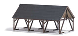Lumber Drying Shelter with Lumber -- Laser-Cut Wood Kit - 5-11/16 x 3-1/2 x 2-3/4"  14.5 x 9 x 7cm-2