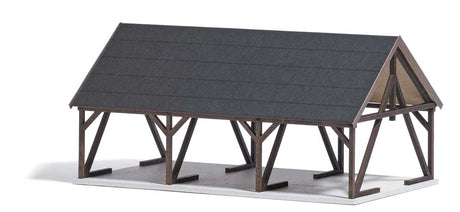 Lumber Drying Shelter with Lumber -- Laser-Cut Wood Kit - 5-11/16 x 3-1/2 x 2-3/4"  14.5 x 9 x 7cm-2
