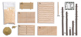 Lumber Drying Shelter with Lumber -- Laser-Cut Wood Kit - 5-11/16 x 3-1/2 x 2-3/4"  14.5 x 9 x 7cm-3