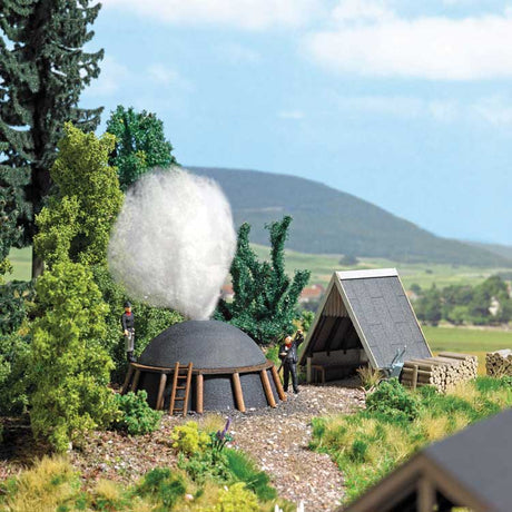 Charcoal Oven with Shelter -- Laser-Cut Wood Kit-1