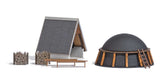 Charcoal Oven with Shelter -- Laser-Cut Wood Kit-2