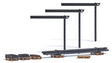 Pallets and Machine Parts - Laser-Cut Kit -- 6 Pallets, Metal T Beams, Rods, Gears-1