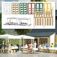 Catering Scene w/Cook Figure -- Includes 2 Tents, 2 Tables, 4 Benches and Other Details