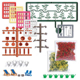 Balcony Details Set -- 80 Flowers, 6 Watering Cans, Tools, 4 Chairs, 2 Birdhouses and More-2